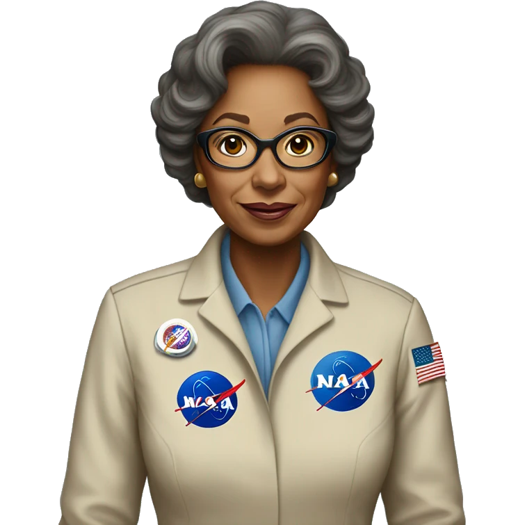 Annie Easley, NASA scientist uniform, remove glasses emoji
