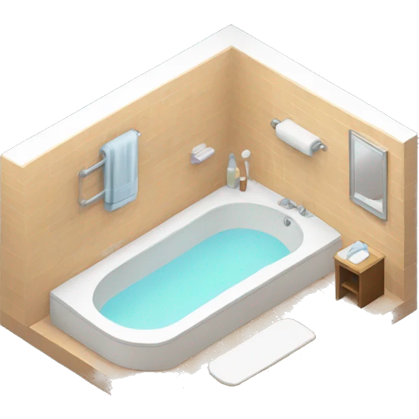 isometric bathroom emoji