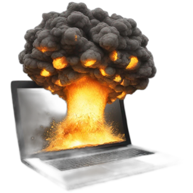 laptop explosion emoji