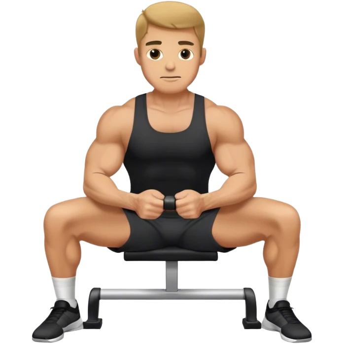 man seated weighted wrist curl emoji