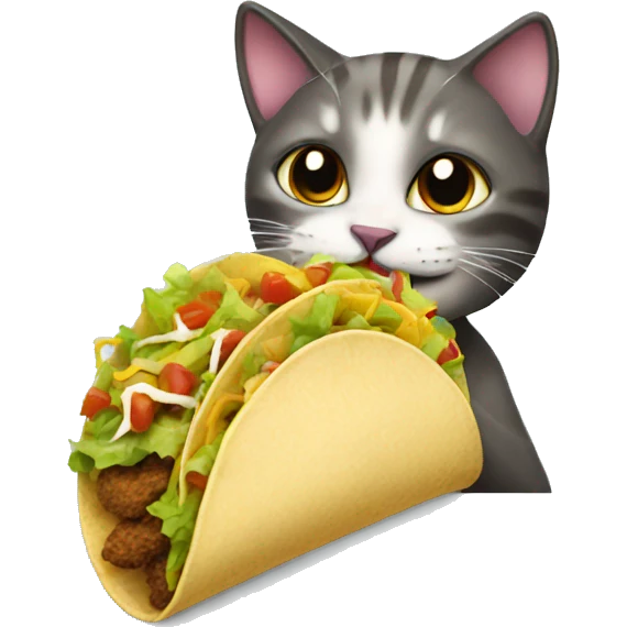 cat eating tacos  emoji