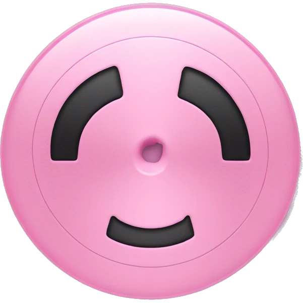 clean, pink music disk emoji