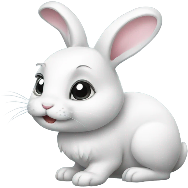Grey and white rabbits emoji