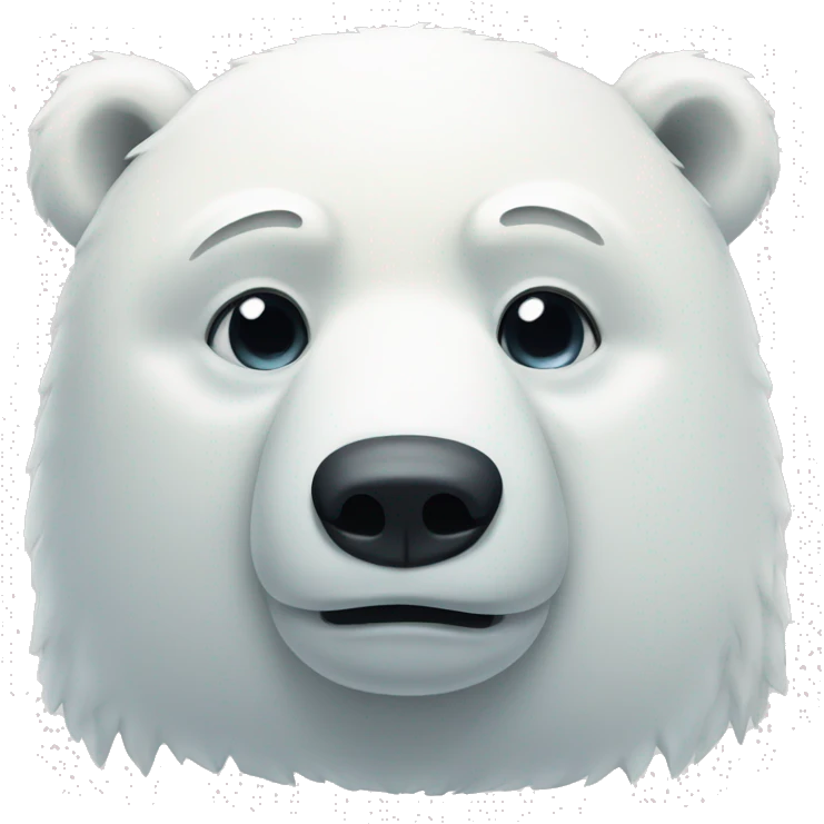 depressed and sad polar bear emoji