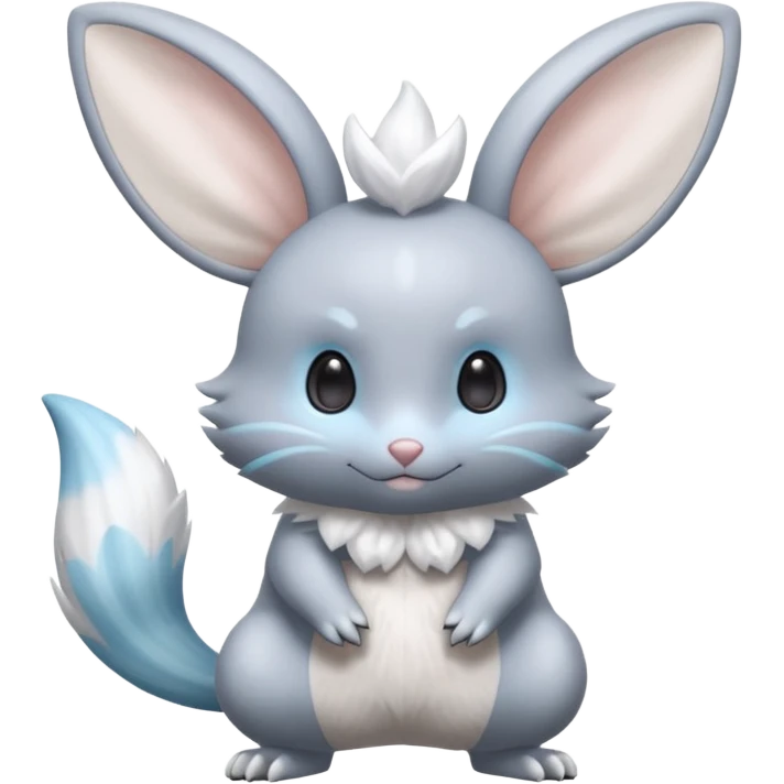 Silvery Fey Tropical Minccino-Monster-Pokémon emoji