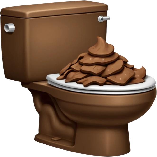 Poop on toilet emoji