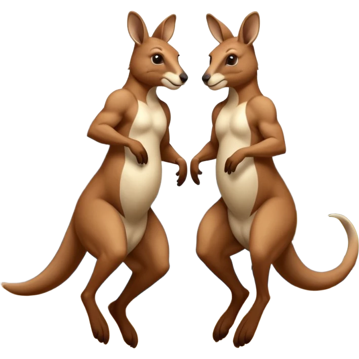 deux Kangourous qui sautent emoji