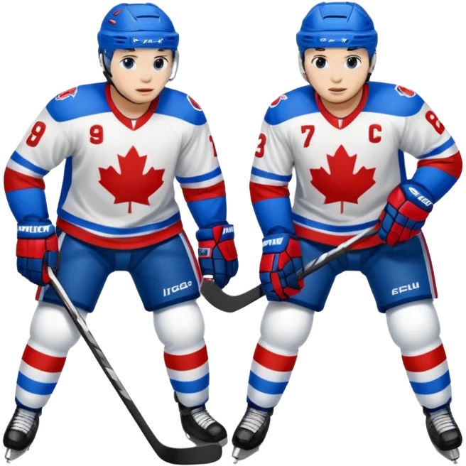 ice hockey players (#00A3E0) and red (#F9423A) emoji