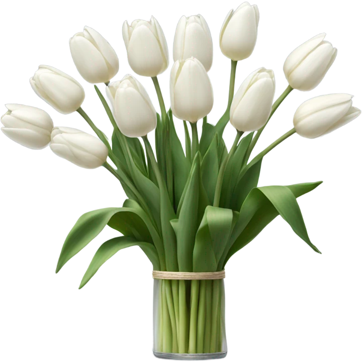 White tulips  emoji