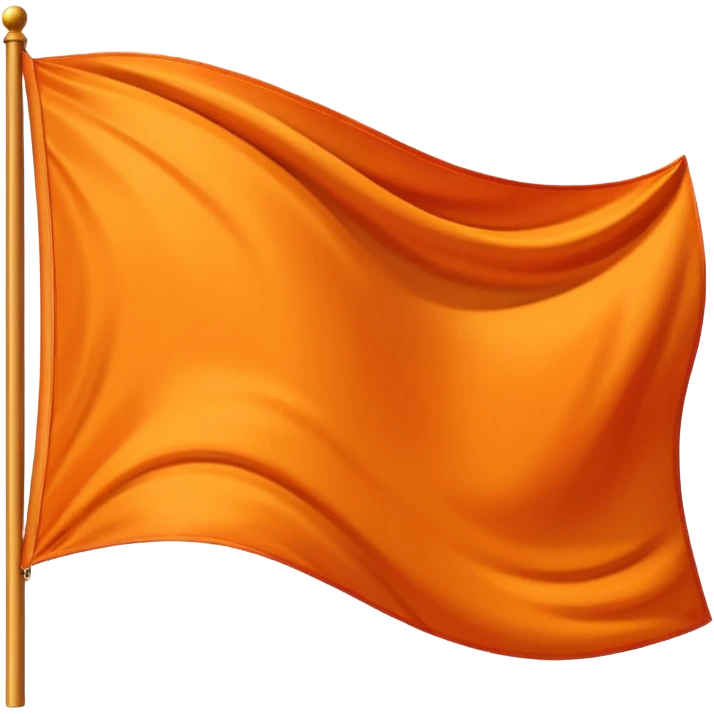 Orange colourred waving flag emoji