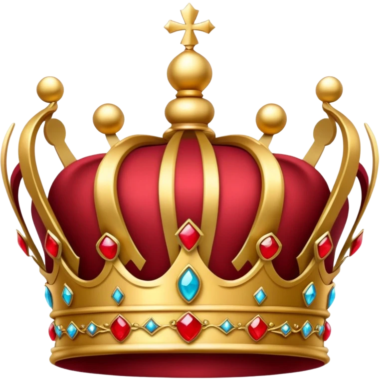 Crown symbol in crimson colour  emoji