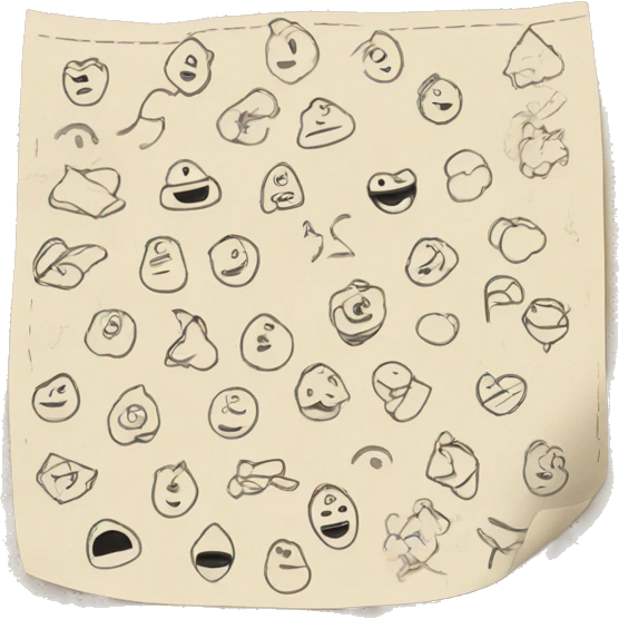 Paper with doodles on it  emoji