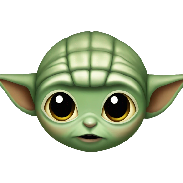Baby yoda head in round emoji