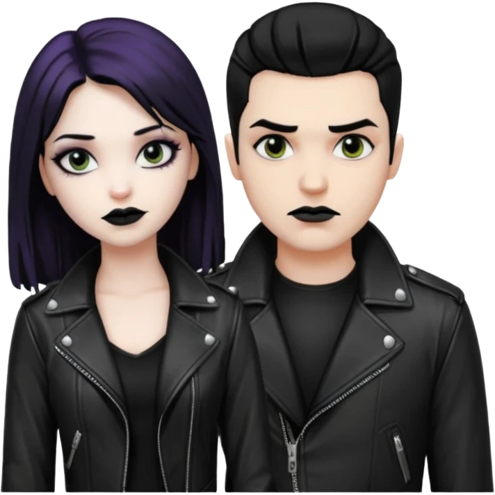 Fille Gothique domine homme emoji