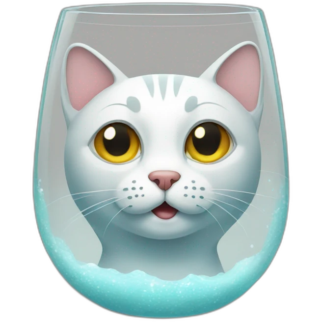 Cat in glass emoji