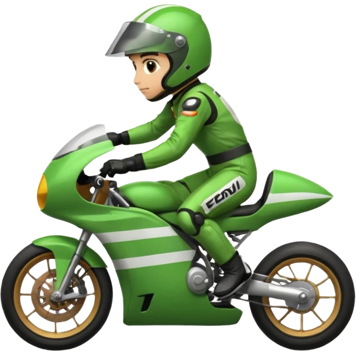 emojis.com green-motorcycle-racer- emoji