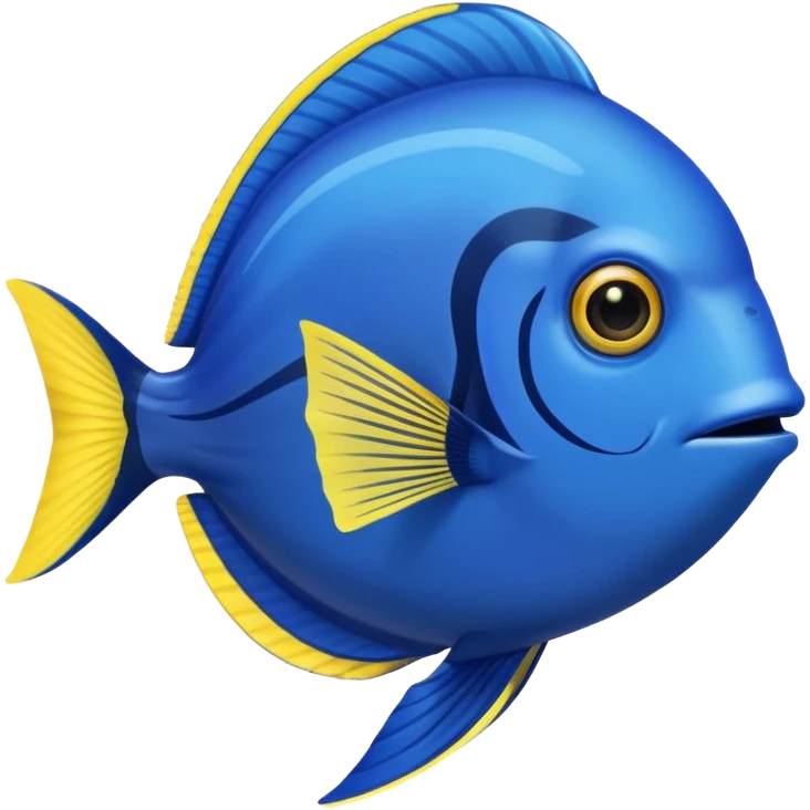 blue tang fish in aquarium emoji