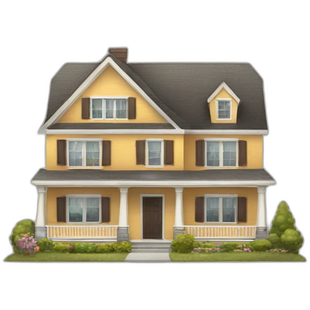Suburban House, 2 Babies, 11 Kids, 2 Adults, 2 Grandadults, 17 Family emoji