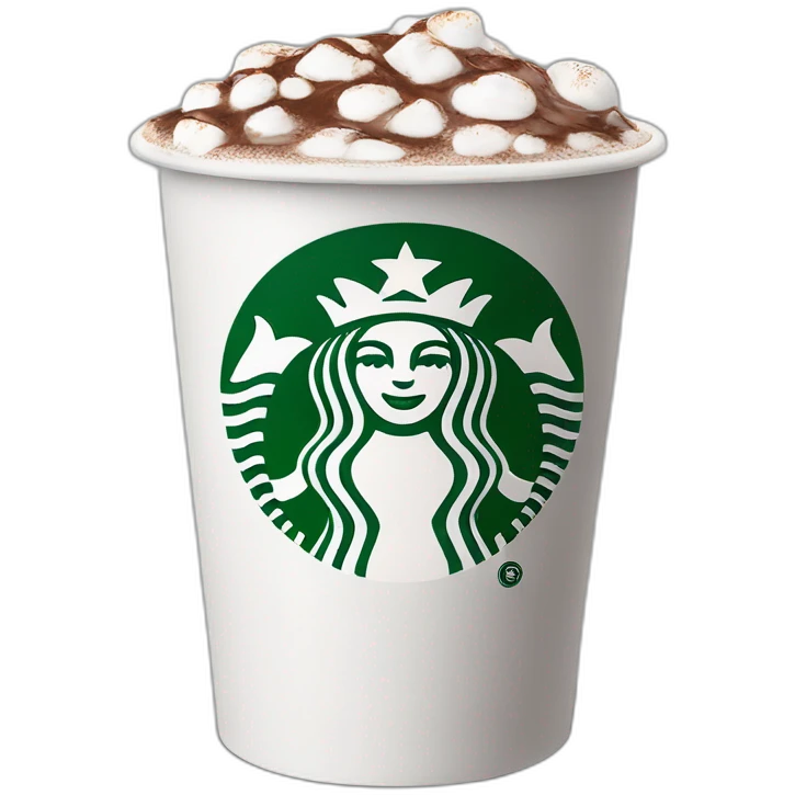 Starbucks hot chocolat emoji