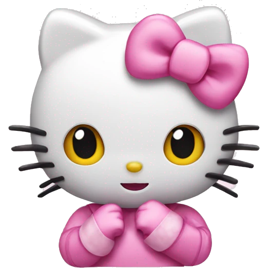 Hello kitty in pink emoji