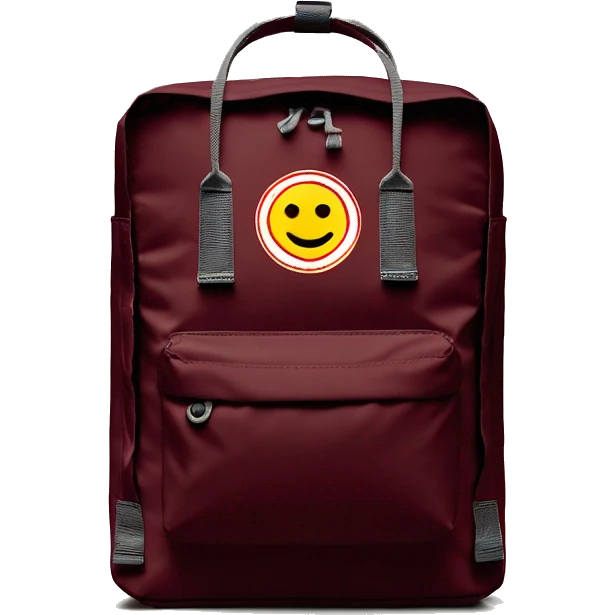 Fjallraven Kanken backpack maroon emoji