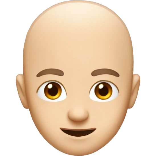 Shiny bald  emoji