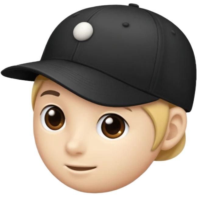 🧢 in black just cap not face emoji
