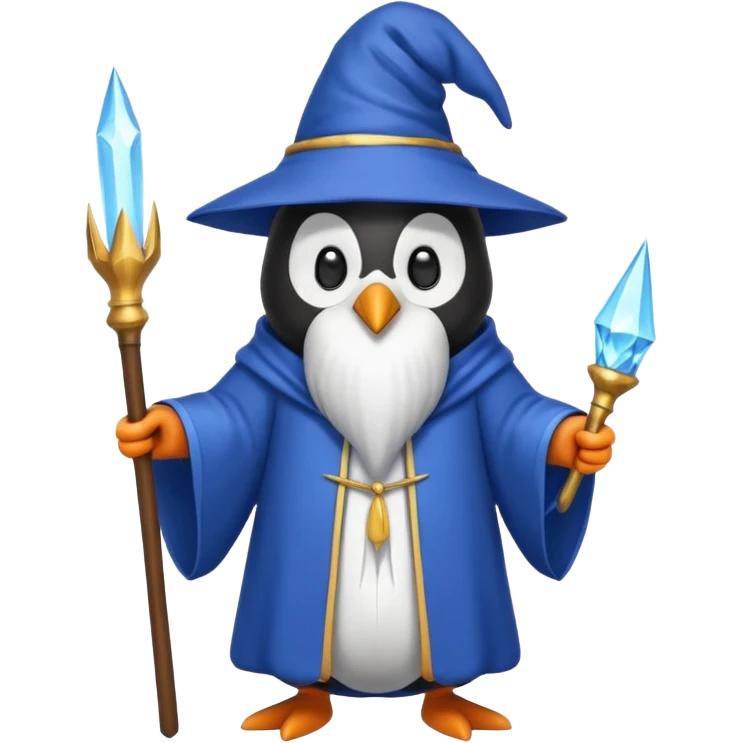 Penguin Wizard emoji