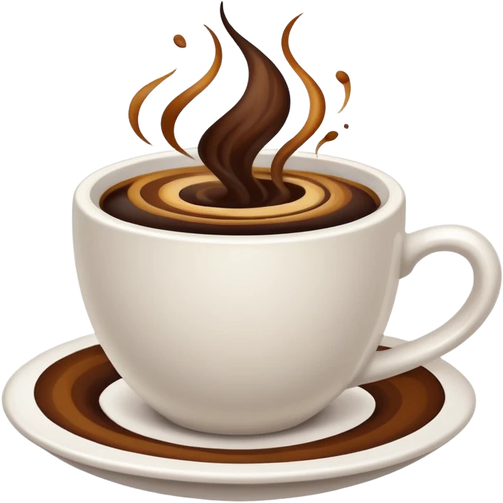 coffee in white cup emoji