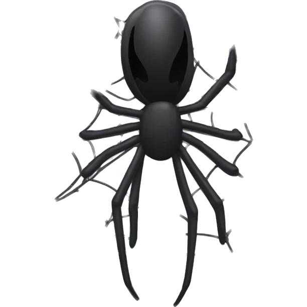 Black spiderweb bow emoji