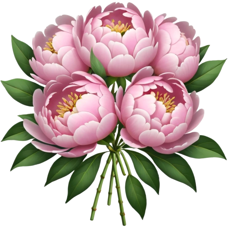 Light Pink peonies bouquet  emoji