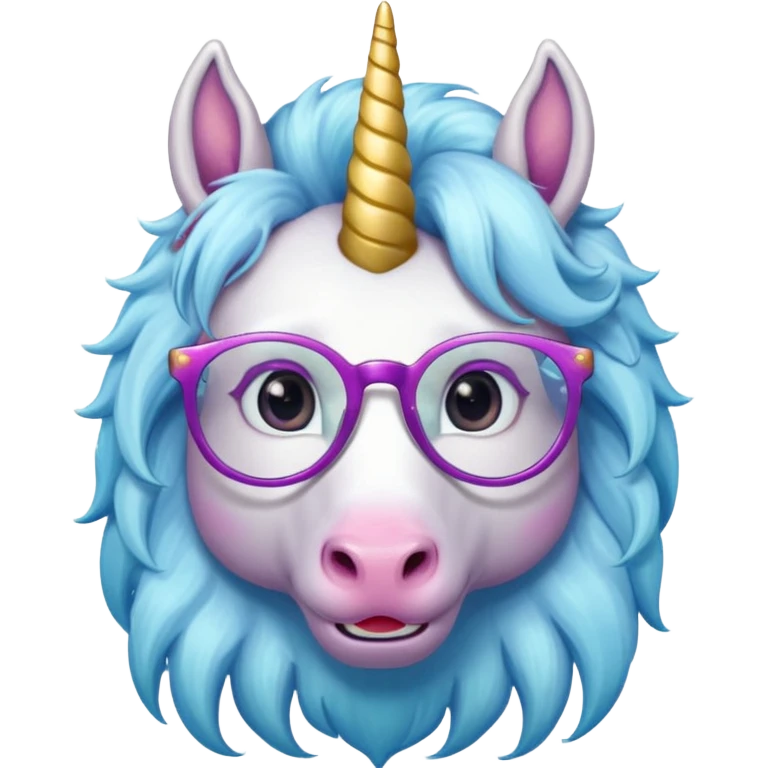 unicorn with glasses emoji