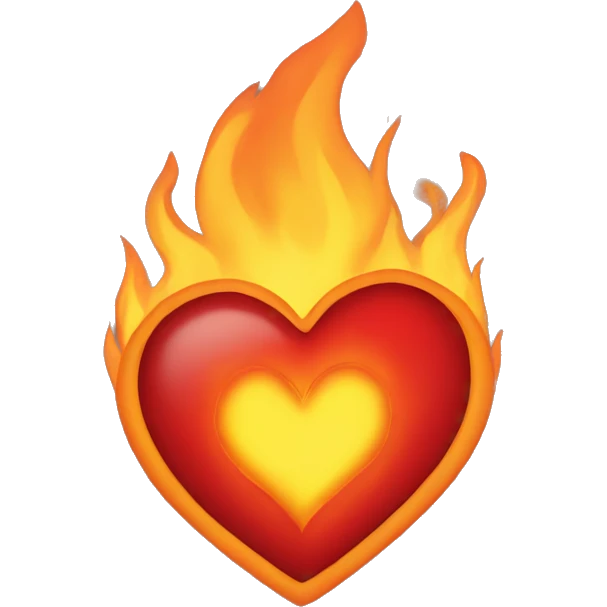 Heart on fire emoji