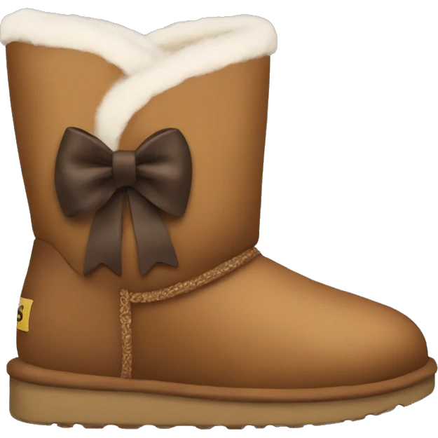 Brown ugg boots with bow emoji