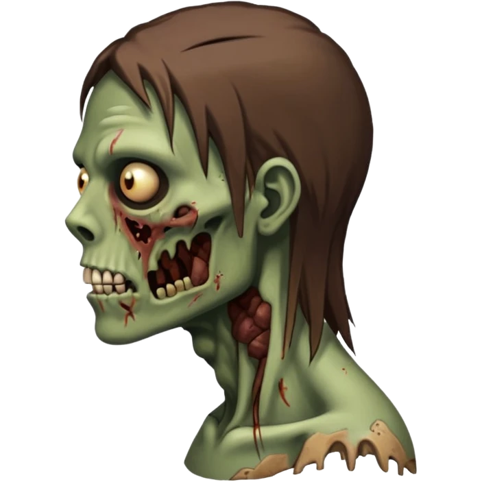 Zumbi moreno com cabelo liso foto de perfil emoji