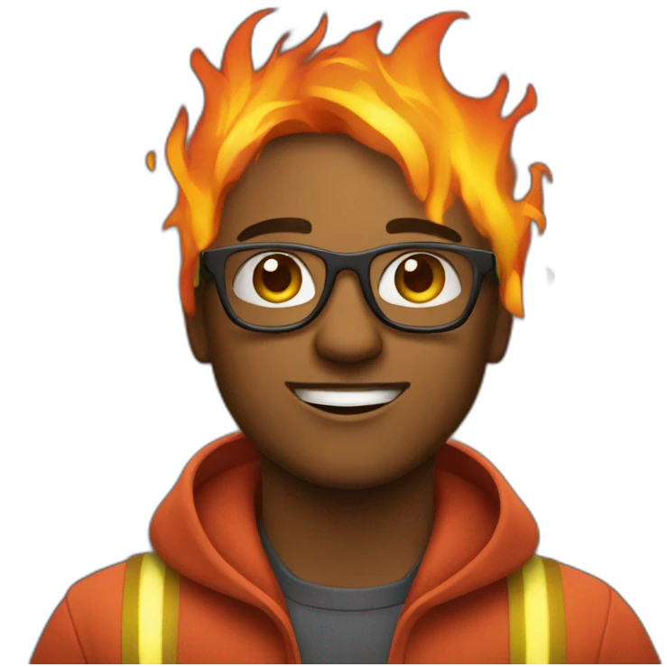 programmer in fire emoji
