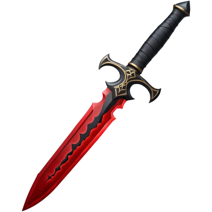iOS emoji, dark fantasy dagger, obsidian blade, runes, blood drop, clean render, minimalismiOS emoji, dark fantasy dagger, obsidian blade, runes, blood drop, clean render, minimalism emoji