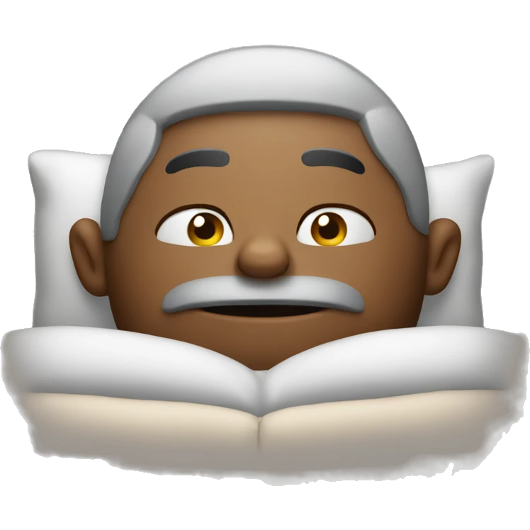 Guy high in bed emoji