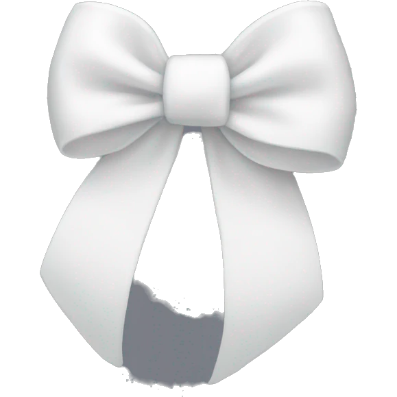 a white bow emoji