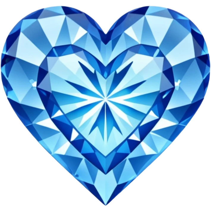 Blue crystallised heart emoji
