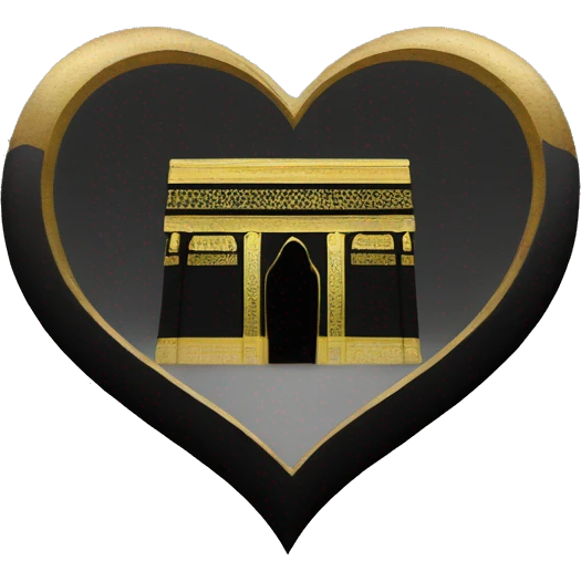 Heart with kaaba emoji