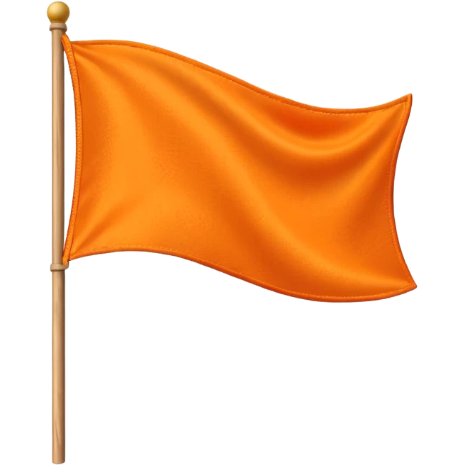 Handheld Flag orange emoji