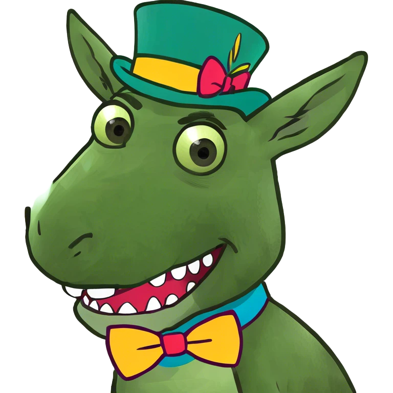 Donkey with big teeth emoji