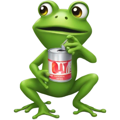 Gorgeous female Frog with a can of spray paint  emoji