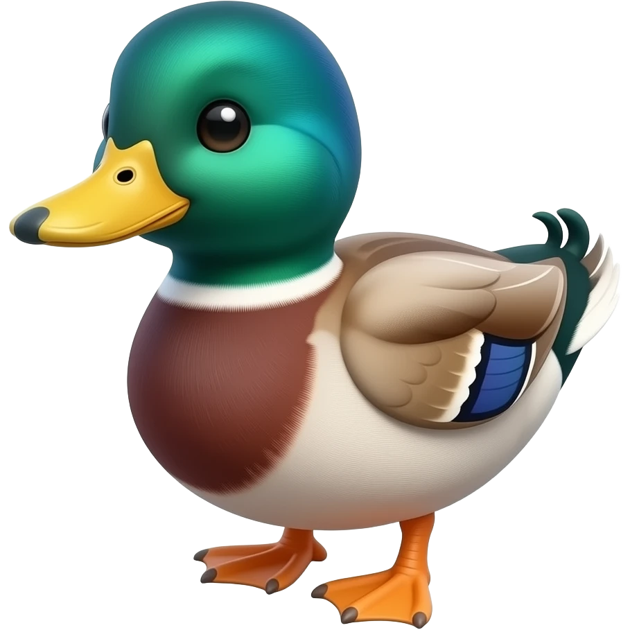 Ultra realistic, mirco-detailed, cute,coloful, teal duck, a small freshwater bird, isolated 3d rendering, 8k hd, 600 dpi, no emoji faces, no emoji icons emoji