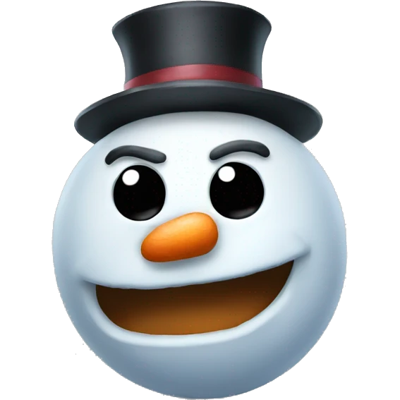 Very angry snowman emoji