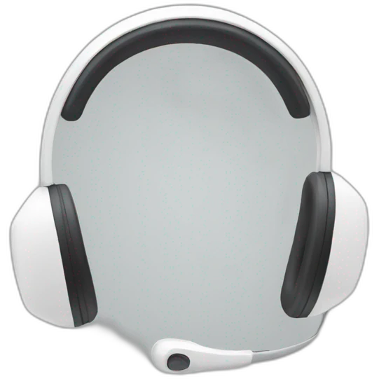 White headset emoji