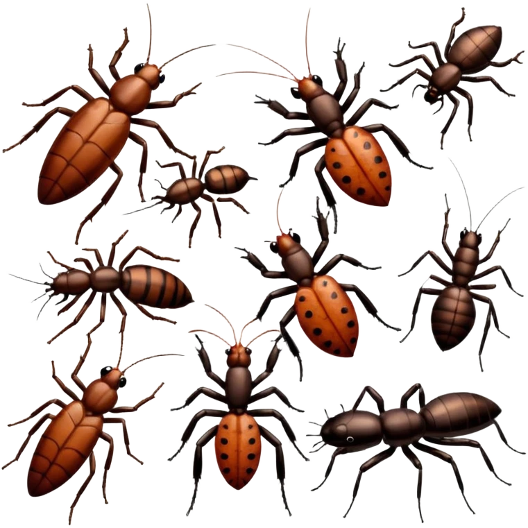 cockroaches, centipedes, and spiders emoji