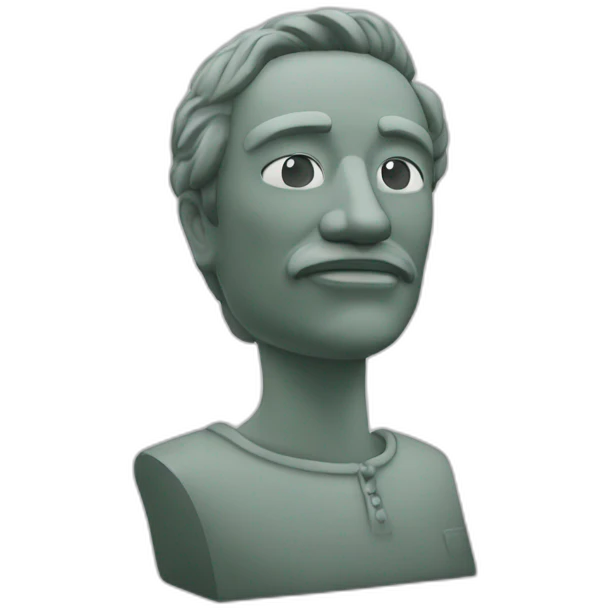 Estátua de um pau dotado emoji