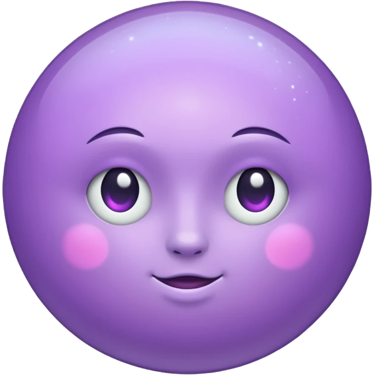 realistic lilac moon emoji